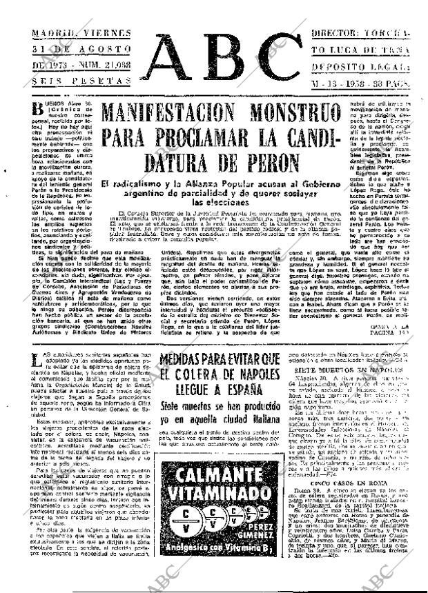 ABC MADRID 31-08-1973 página 13