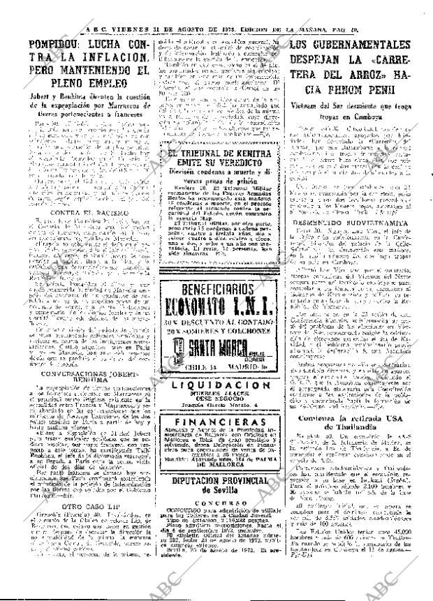 ABC MADRID 31-08-1973 página 20