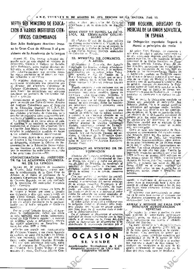 ABC MADRID 31-08-1973 página 22