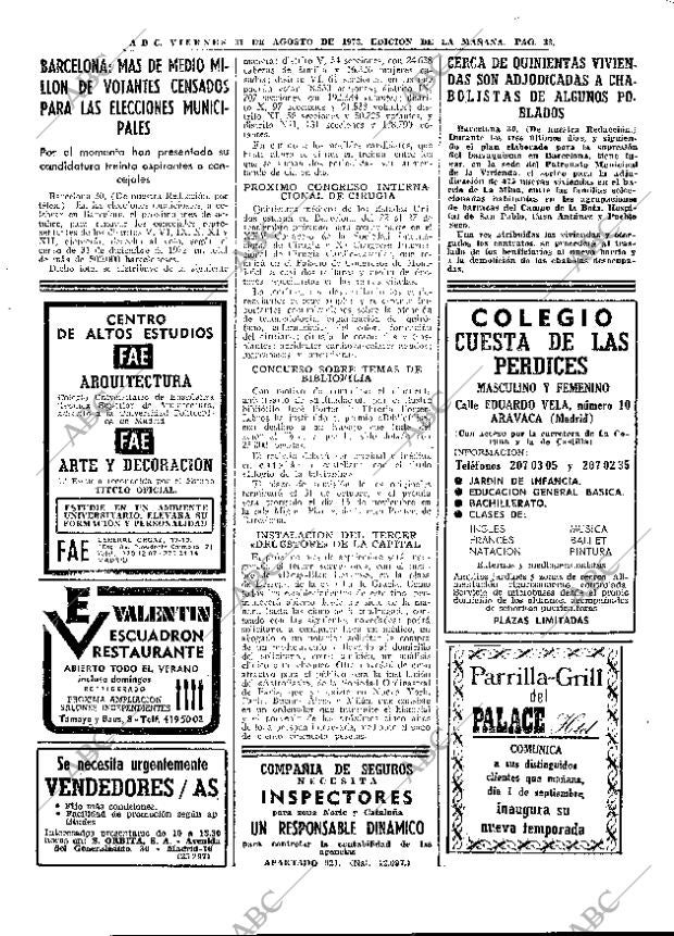 ABC MADRID 31-08-1973 página 33