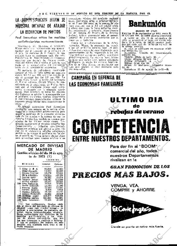 ABC MADRID 31-08-1973 página 43