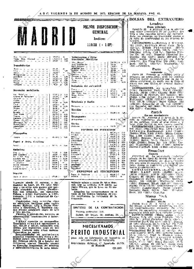 ABC MADRID 31-08-1973 página 45