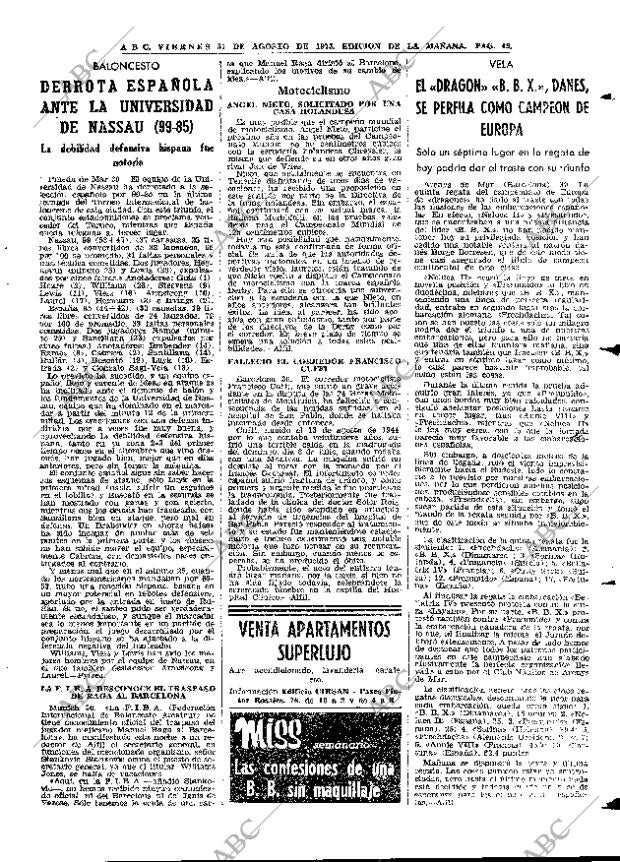 ABC MADRID 31-08-1973 página 49