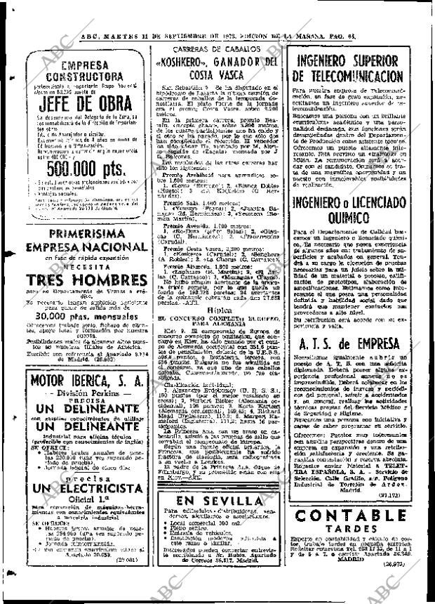 ABC MADRID 11-09-1973 página 68