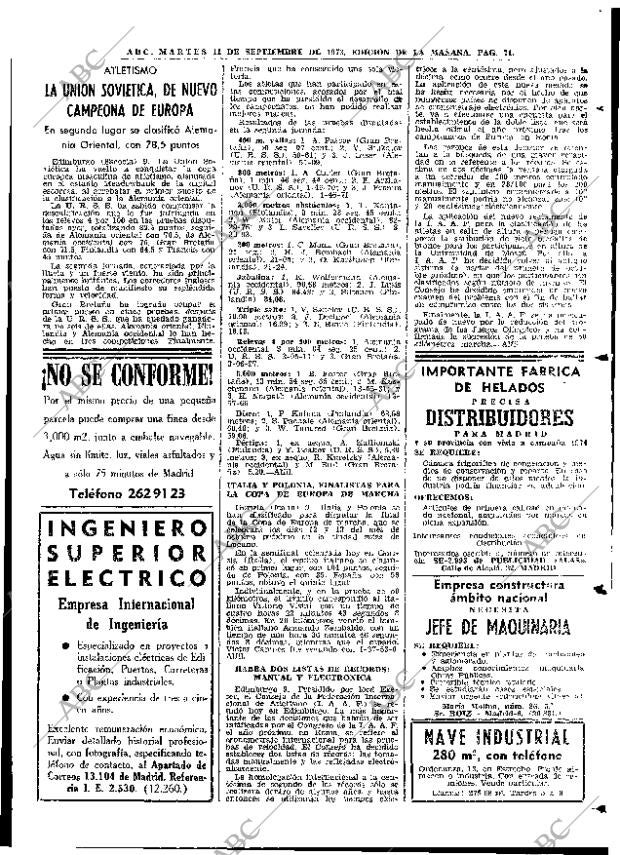 ABC MADRID 11-09-1973 página 71