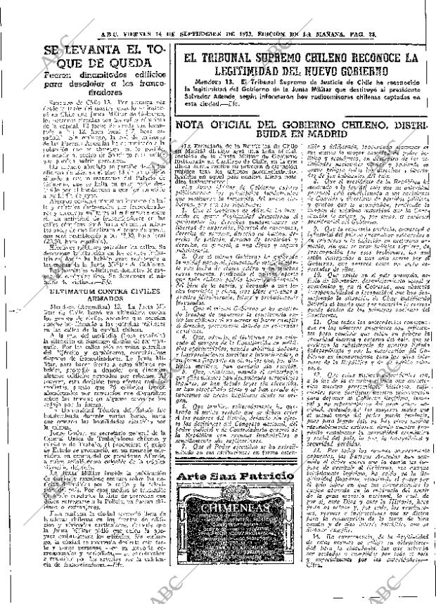 ABC MADRID 14-09-1973 página 25