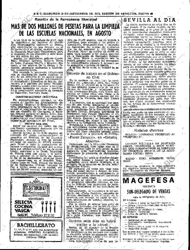 ABC SEVILLA 19-09-1973 página 49