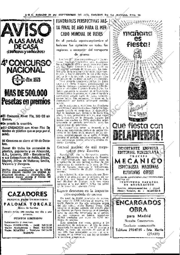 ABC MADRID 29-09-1973 página 72