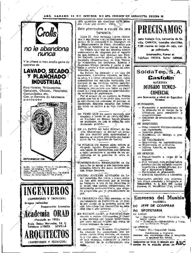 ABC SEVILLA 13-10-1973 página 38