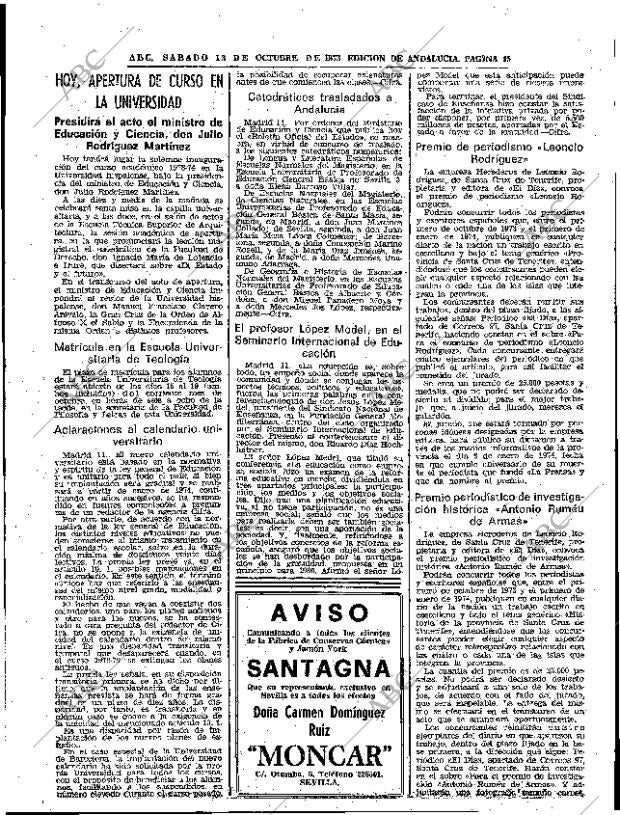 ABC SEVILLA 13-10-1973 página 45