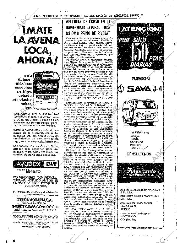 ABC SEVILLA 17-10-1973 página 50