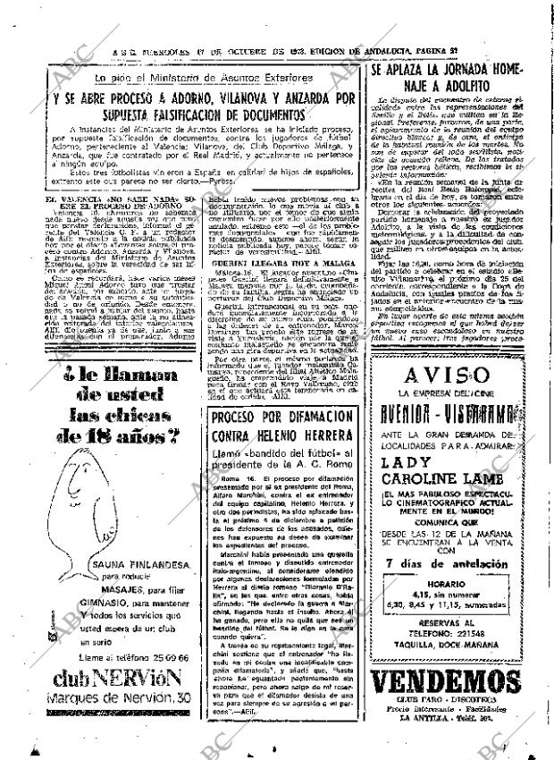 ABC SEVILLA 17-10-1973 página 57