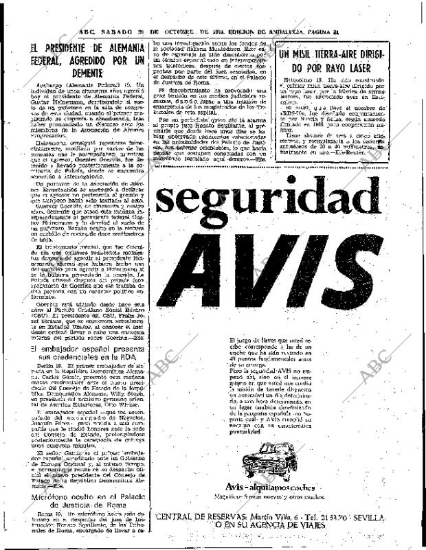 ABC SEVILLA 20-10-1973 página 21