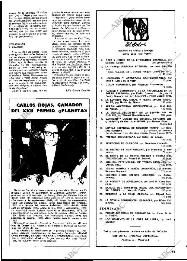 BLANCO Y NEGRO MADRID 20-10-1973 página 85