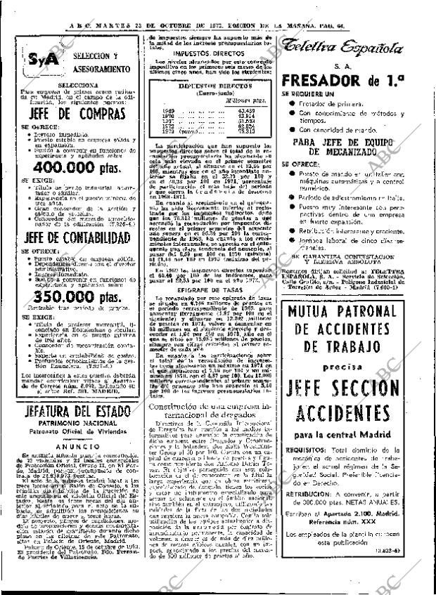 ABC MADRID 23-10-1973 página 64