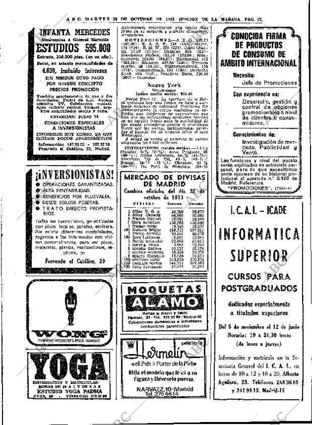 ABC MADRID 23-10-1973 página 67