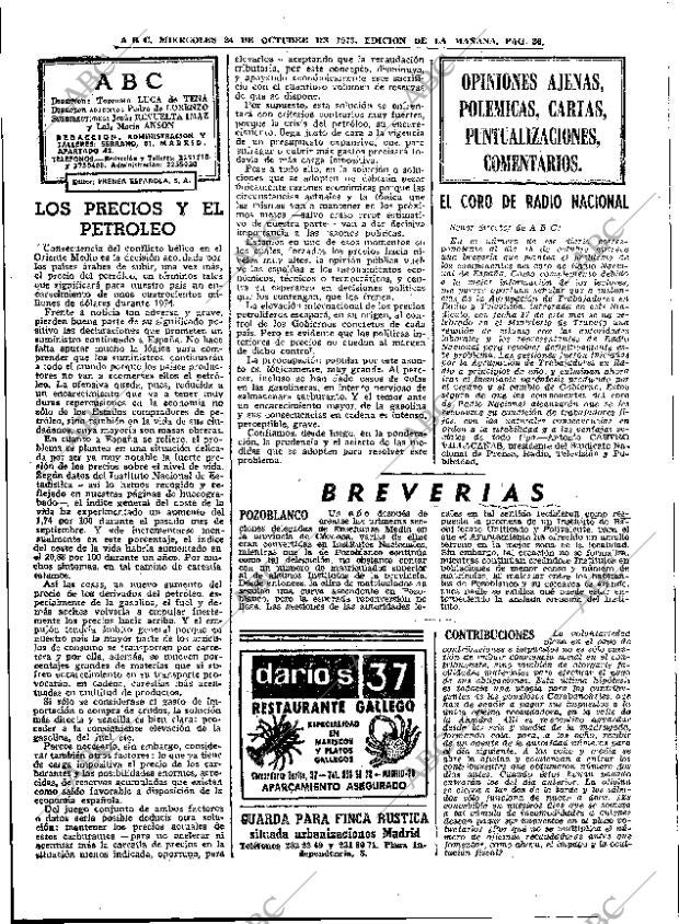 ABC MADRID 24-10-1973 página 26