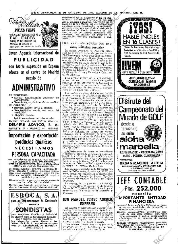 ABC MADRID 24-10-1973 página 54