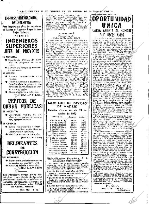 ABC MADRID 25-10-1973 página 74