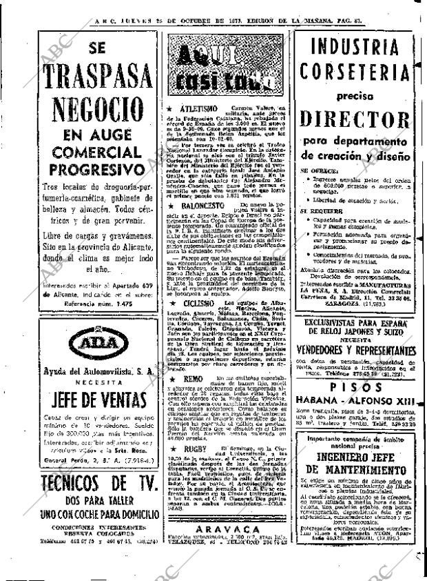 ABC MADRID 25-10-1973 página 83
