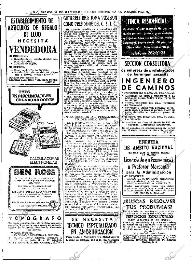 ABC MADRID 27-10-1973 página 68