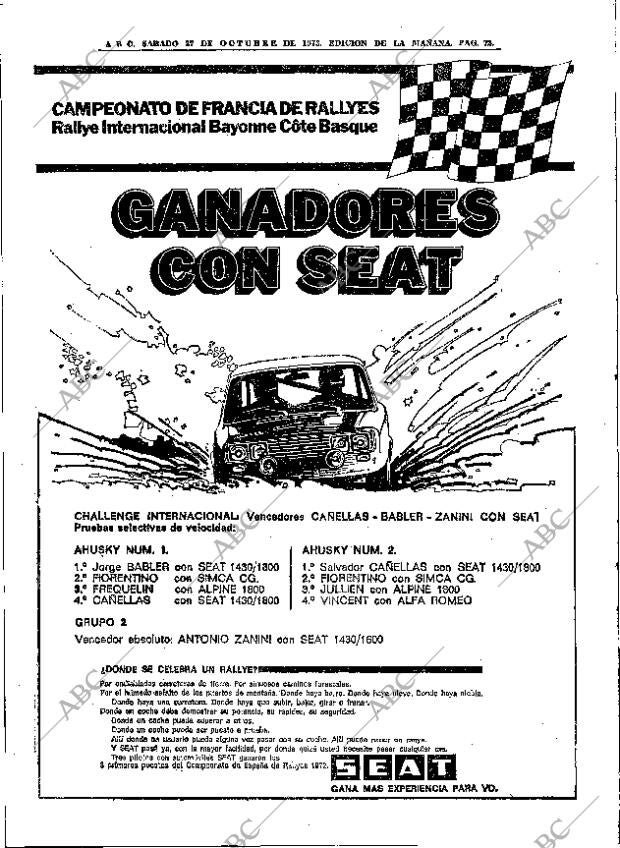 ABC MADRID 27-10-1973 página 70