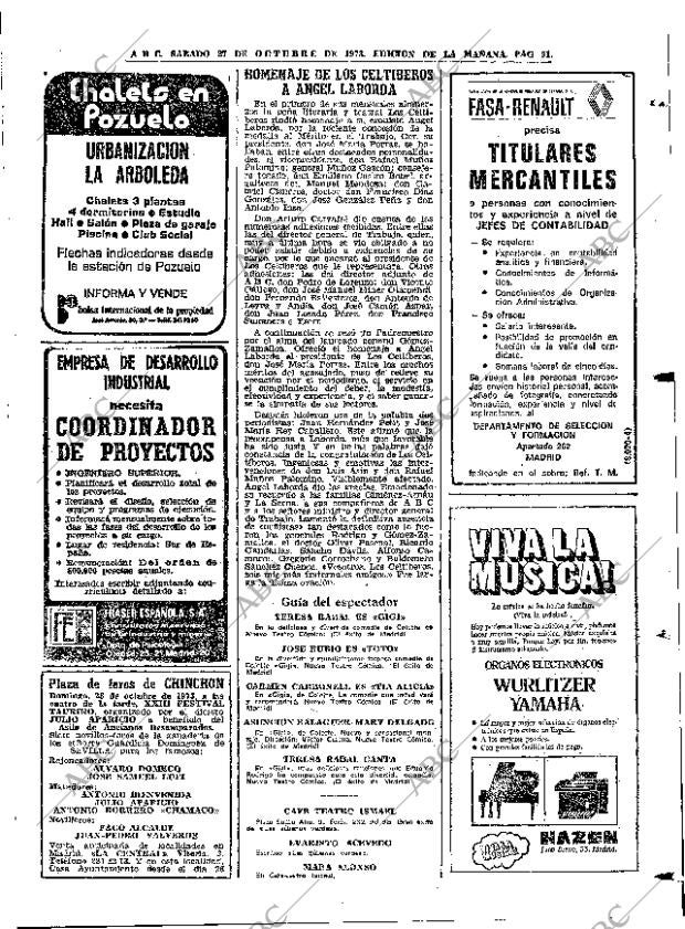 ABC MADRID 27-10-1973 página 89
