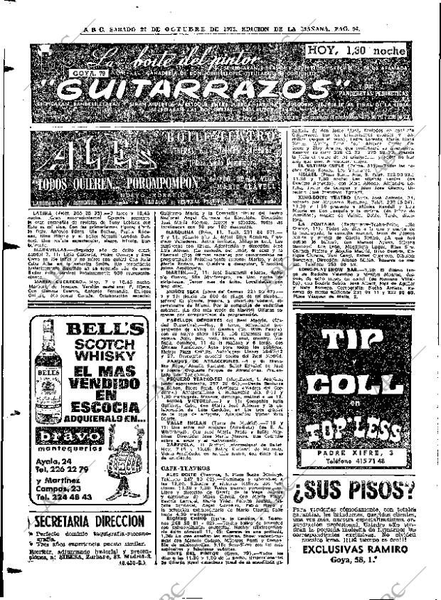 ABC MADRID 27-10-1973 página 92