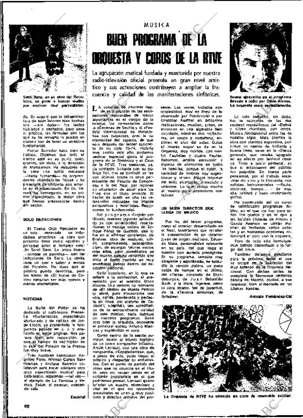 BLANCO Y NEGRO MADRID 27-10-1973 página 92