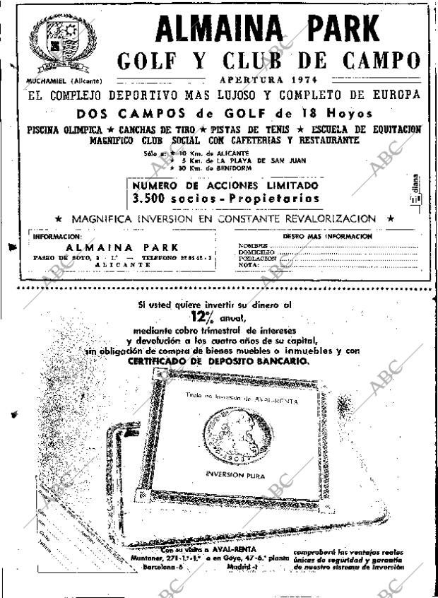 ABC MADRID 28-10-1973 página 116