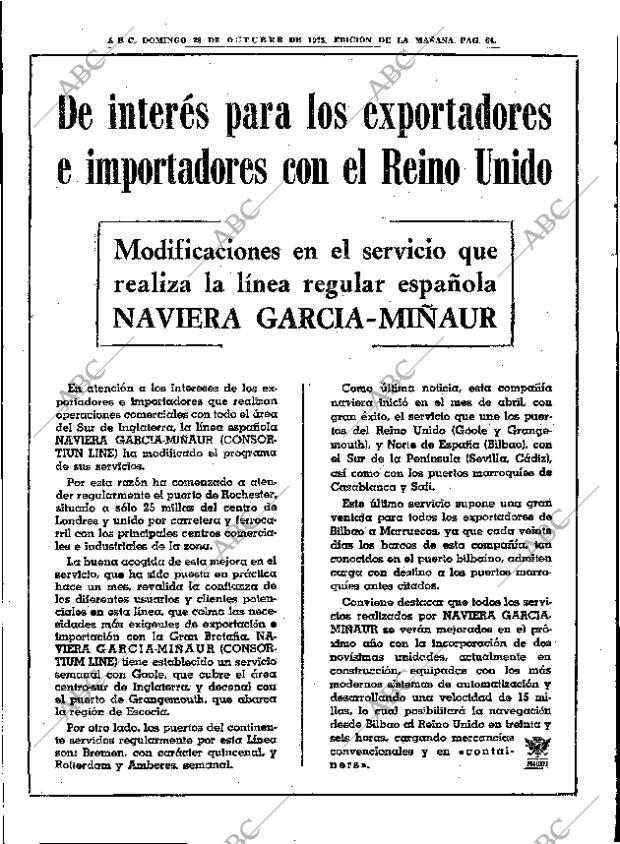ABC MADRID 28-10-1973 página 64