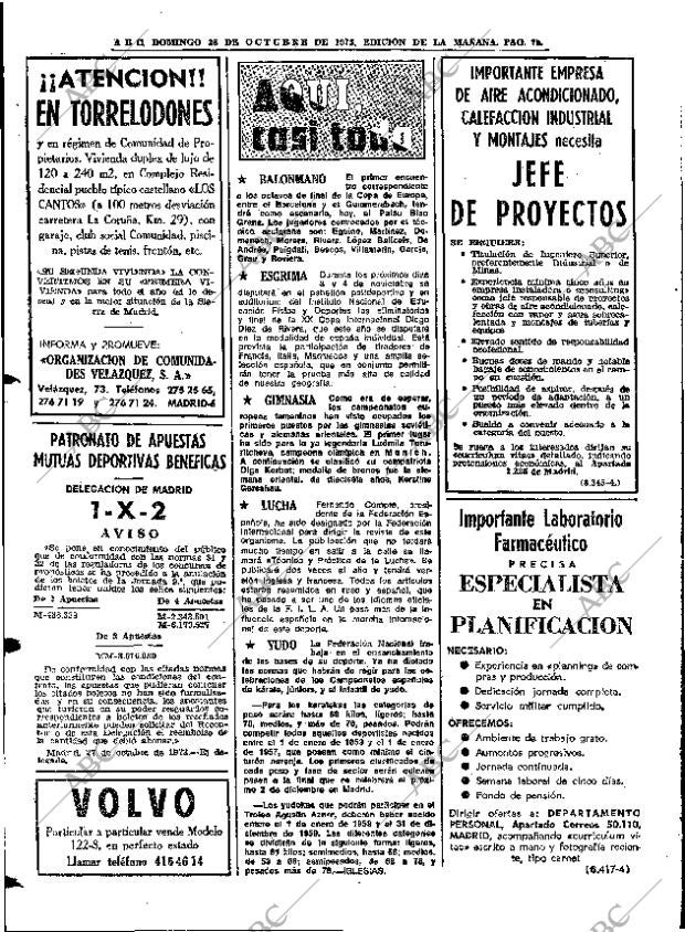 ABC MADRID 28-10-1973 página 70