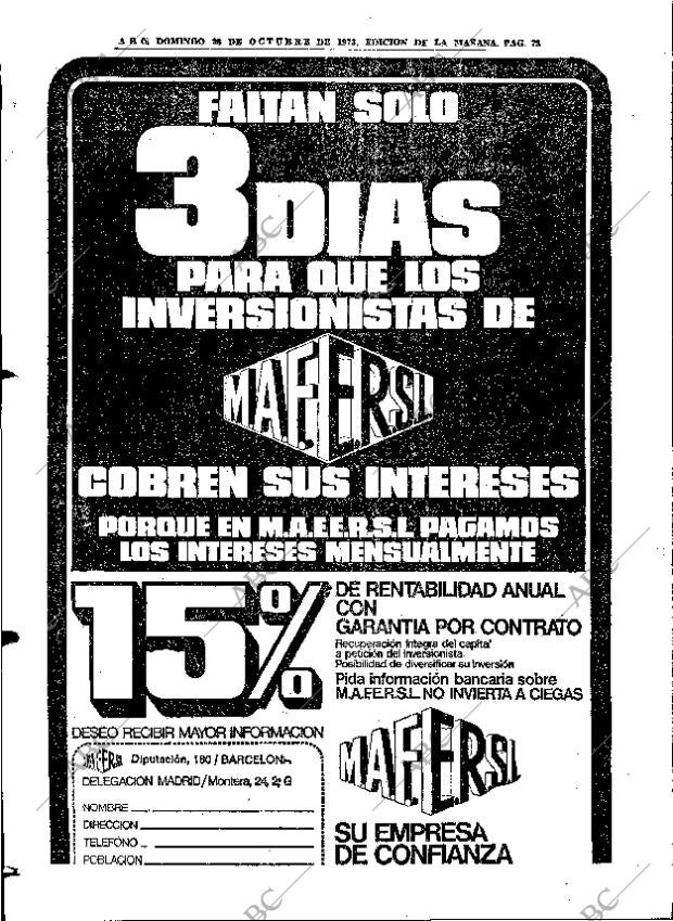 ABC MADRID 28-10-1973 página 72
