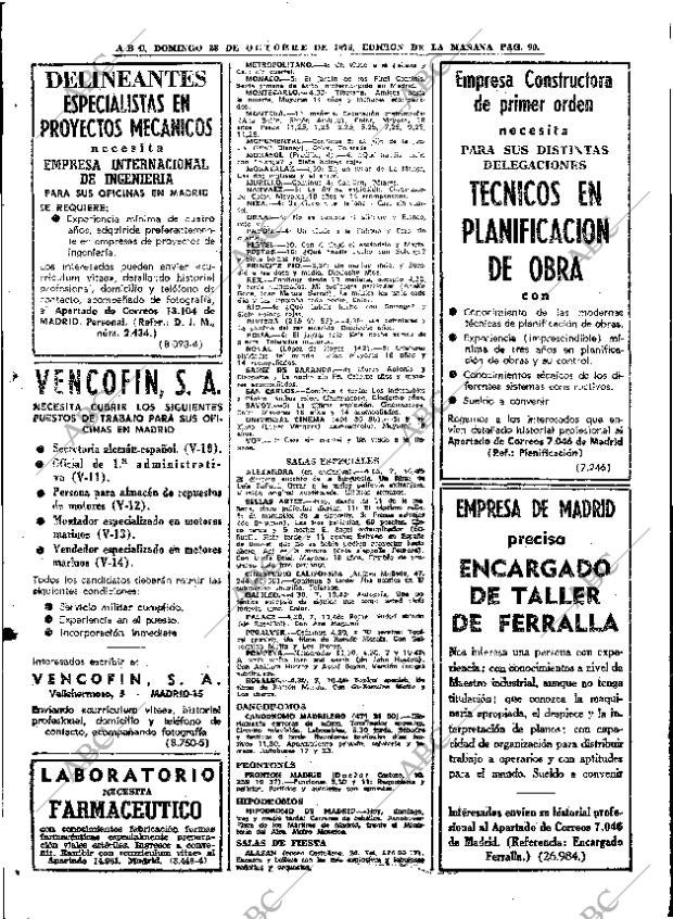 ABC MADRID 28-10-1973 página 90
