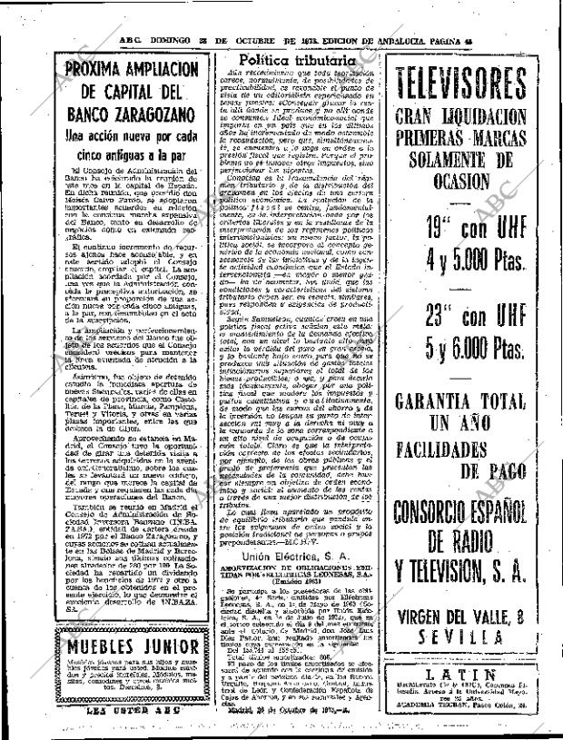 ABC SEVILLA 28-10-1973 página 48