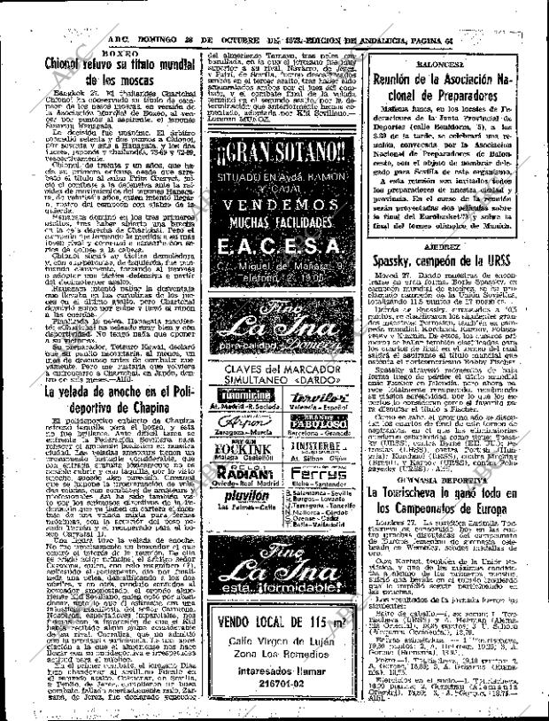 ABC SEVILLA 28-10-1973 página 64