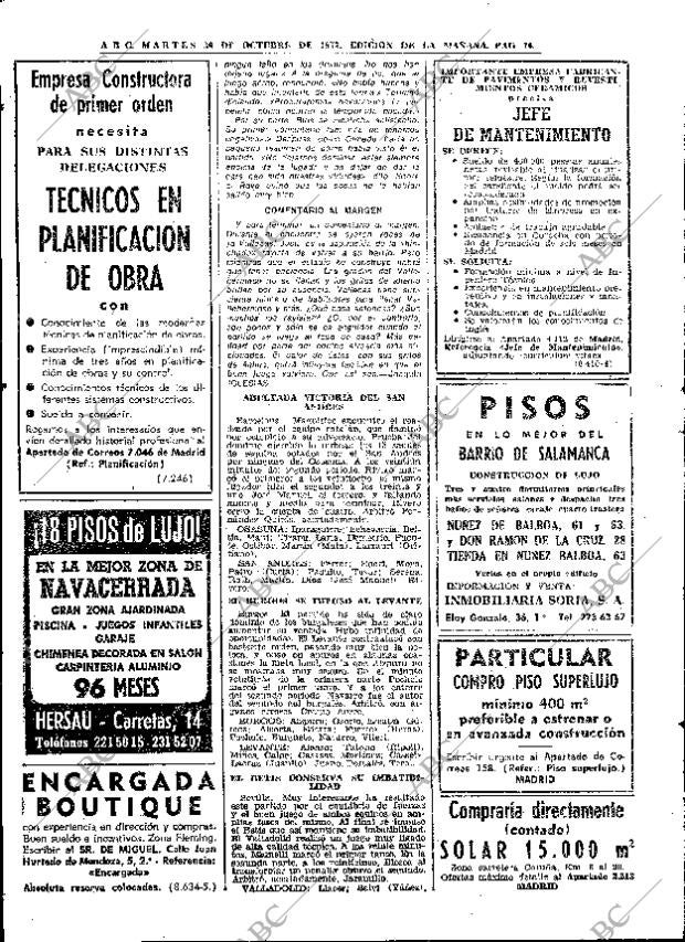 ABC MADRID 30-10-1973 página 74