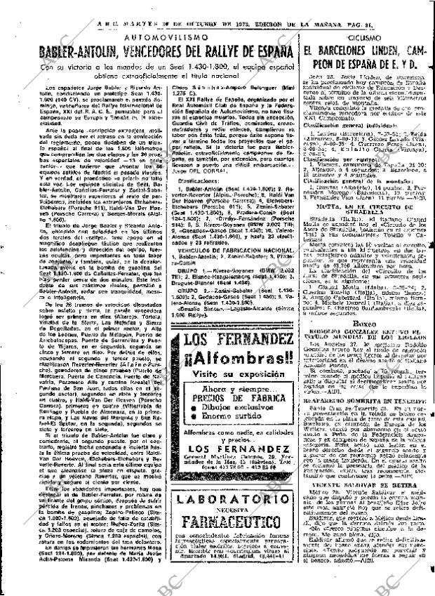 ABC MADRID 30-10-1973 página 81