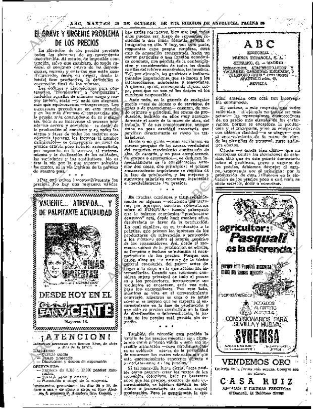 ABC SEVILLA 30-10-1973 página 38