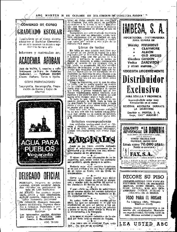 ABC SEVILLA 30-10-1973 página 96