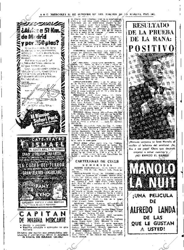 ABC MADRID 31-10-1973 página 101
