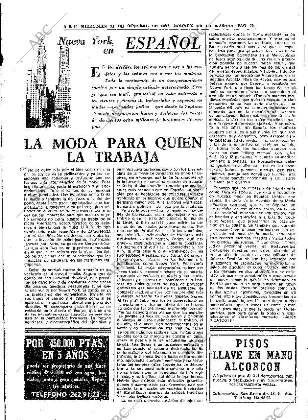 ABC MADRID 31-10-1973 página 71