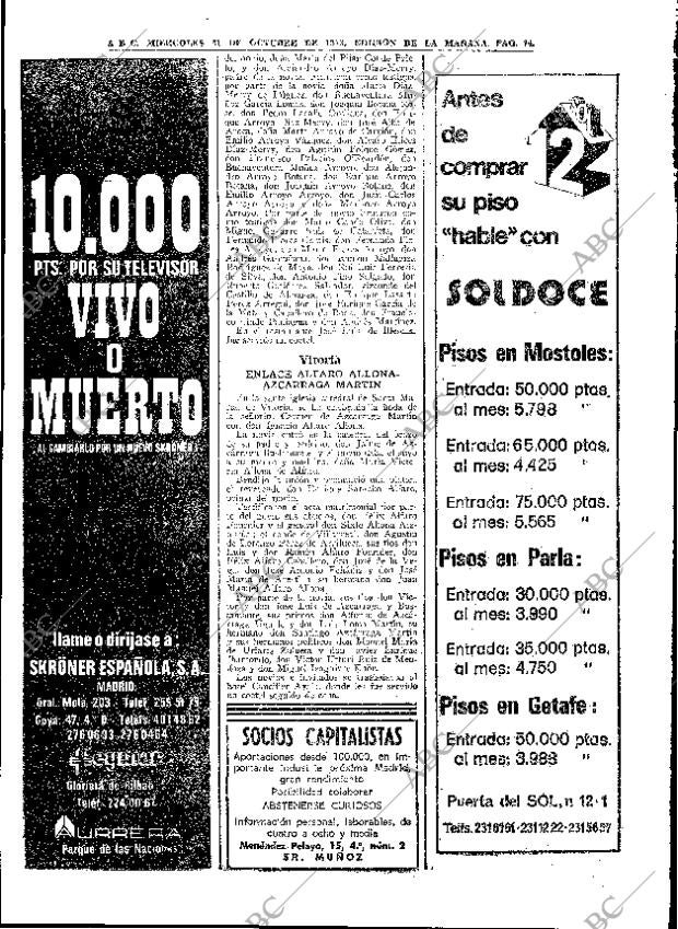 ABC MADRID 31-10-1973 página 74