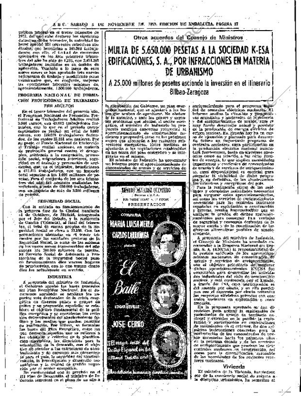 ABC SEVILLA 03-11-1973 página 17