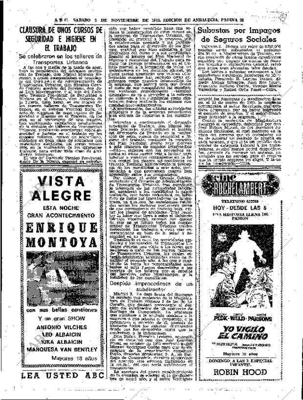 ABC SEVILLA 03-11-1973 página 23