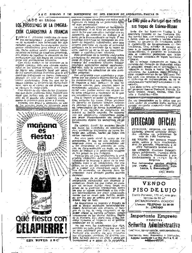 ABC SEVILLA 03-11-1973 página 28