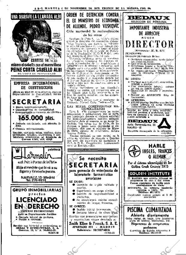 ABC MADRID 06-11-1973 página 34