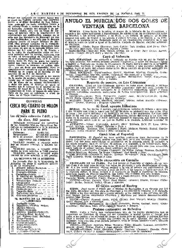 ABC MADRID 06-11-1973 página 72