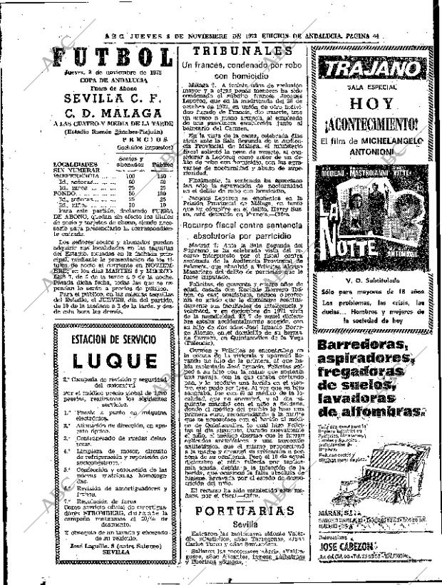 ABC SEVILLA 08-11-1973 página 44