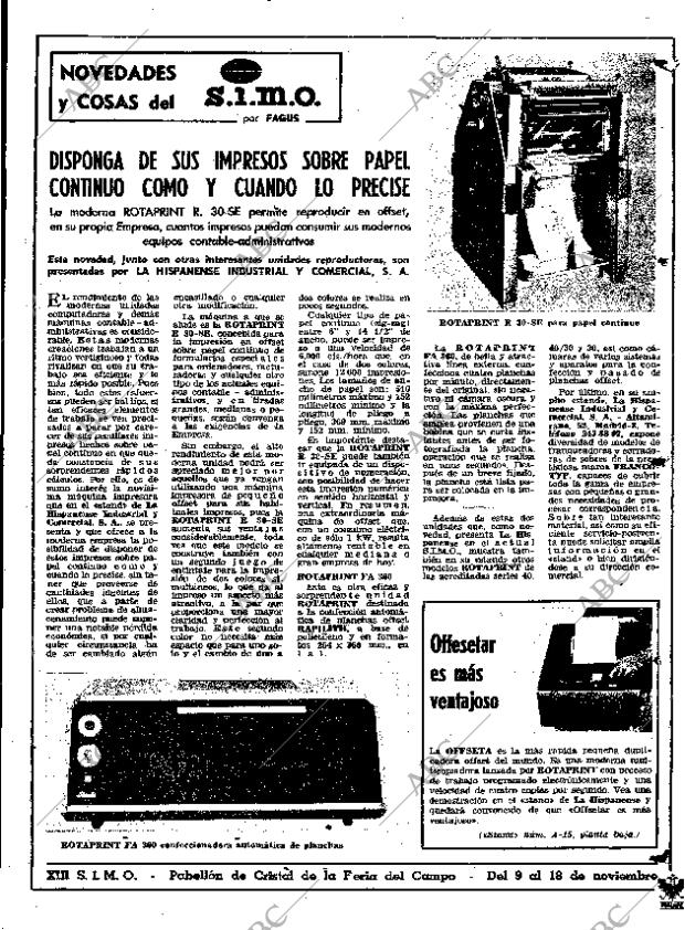 ABC MADRID 14-11-1973 página 123